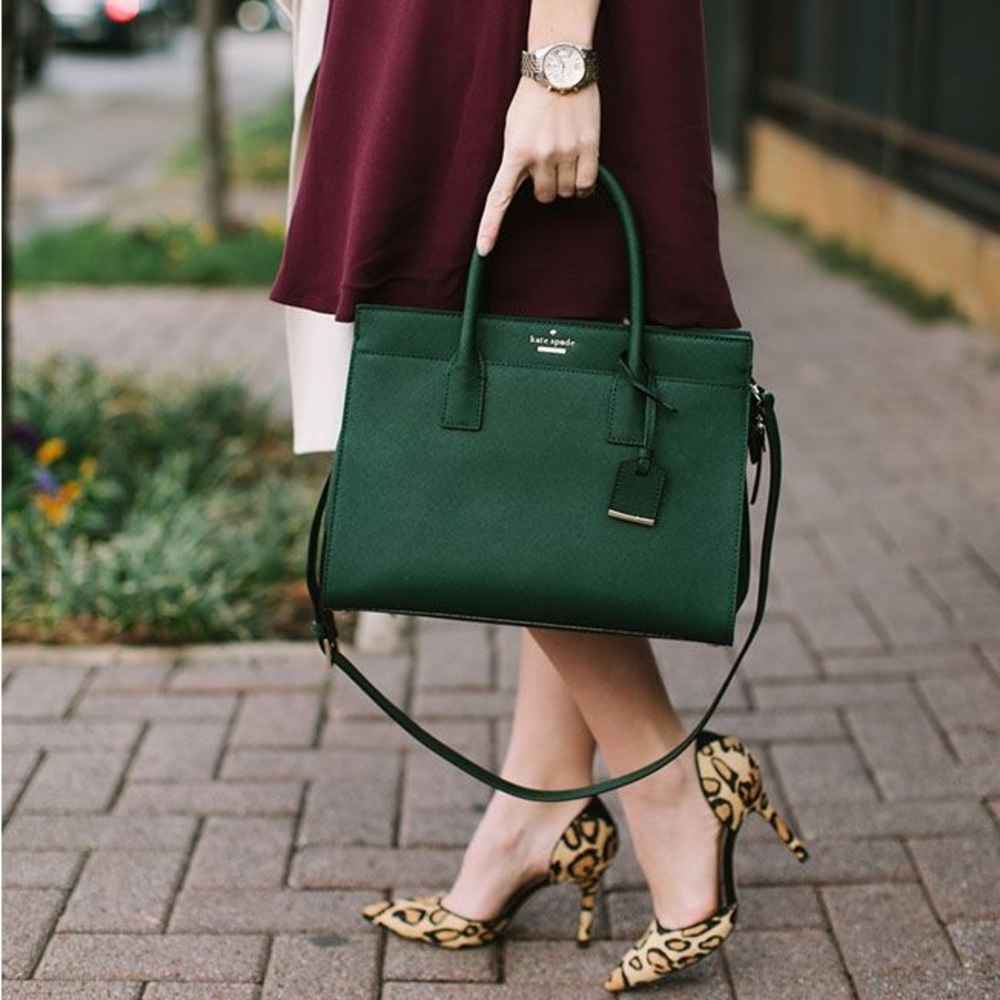 Kate Spade Hunter Green Satchel Purse